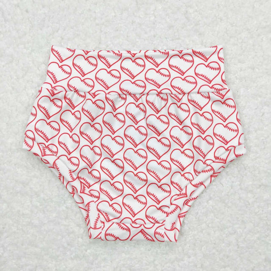 SS0170 Love Baseball White Red Girls Briefs RTS 202508