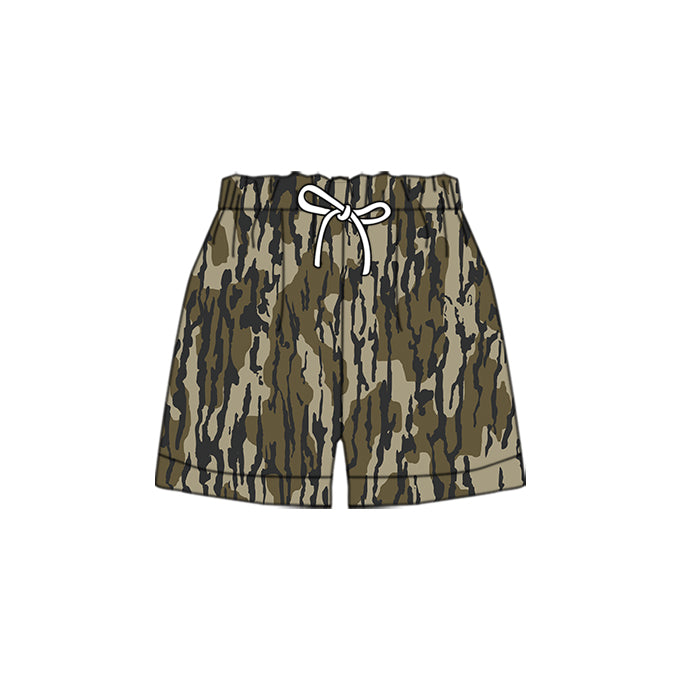 MOQ 5 Preorder SS0201-2 Boys Army Green Camouflage Shorts 202510