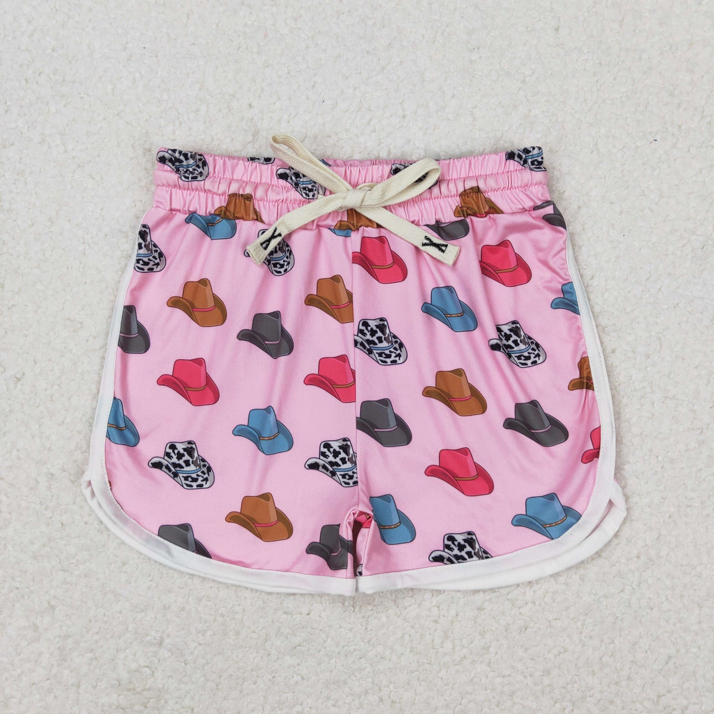 SS0243 Cowboy hats pink shorts high quality wholesale children clothing china