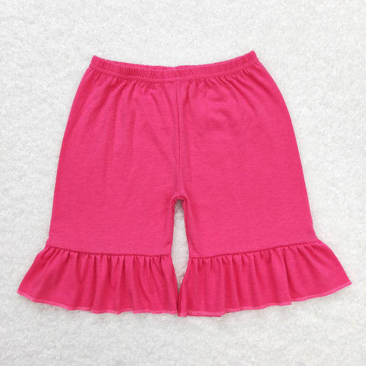 SS0249 Girls Rose Red Ruffle Shorts RTS 202508