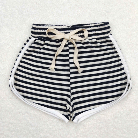 SS0288 Girls High Quality Black Stripe Shorts  RTS 202508