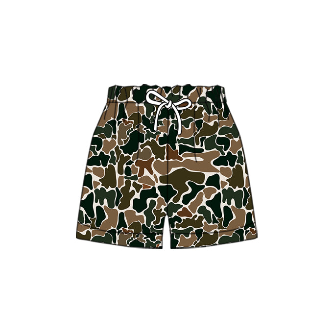 MOQ 5 Preorder SS0359-2 Boys Brown Green Camouflage Shorts 202510