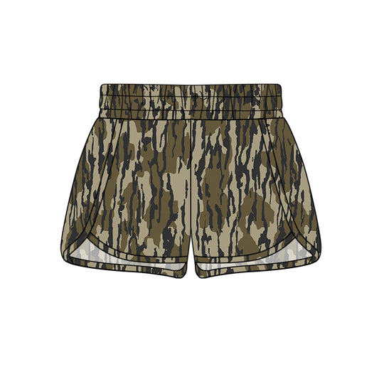 Preorder SS0362 NO MOQ Adult female Army green camouflage shorts