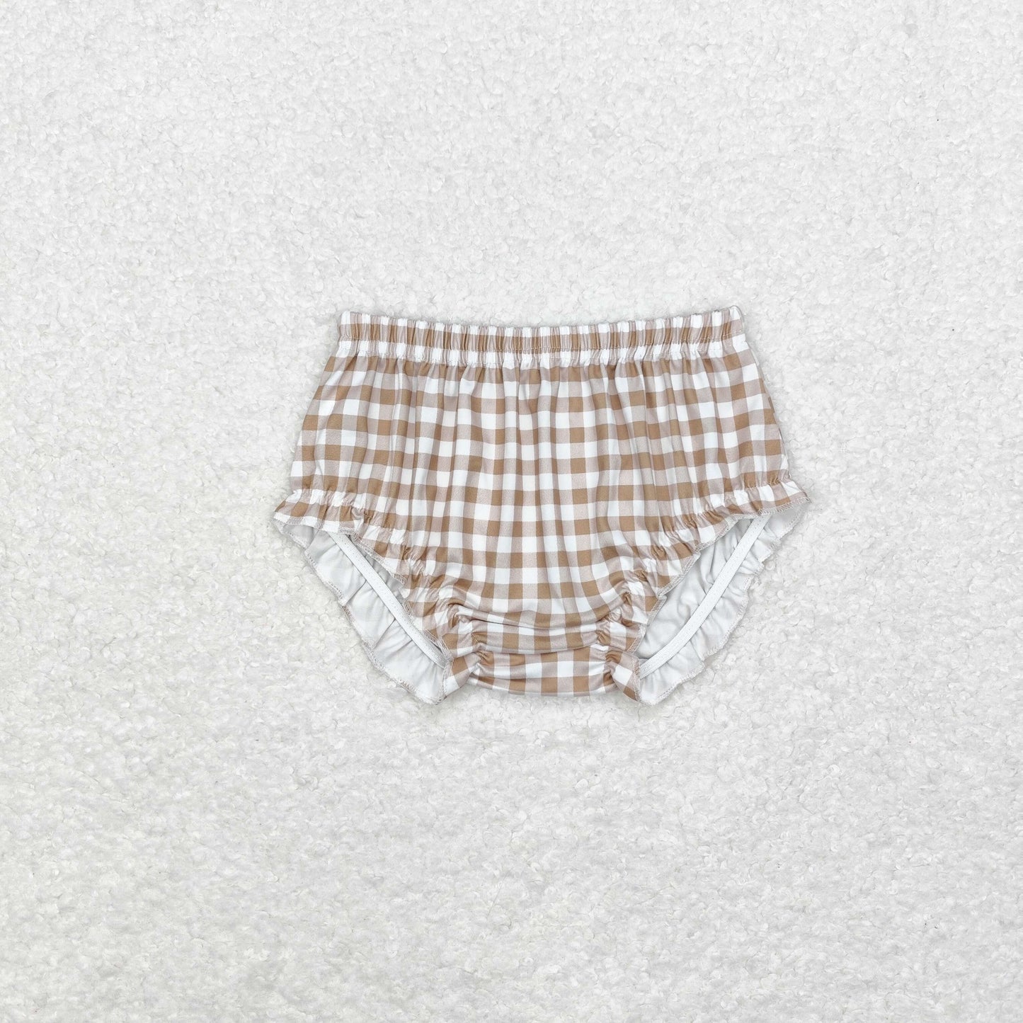 SS0365 Khaki checked lace briefs