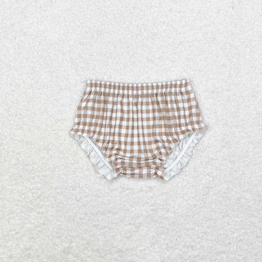 SS0365 Khaki checked lace briefs