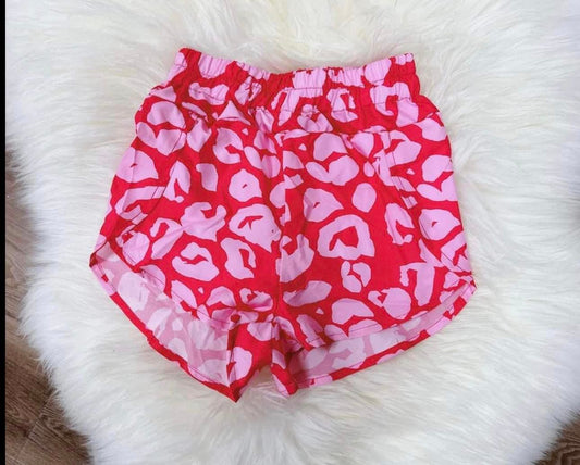 Preorder SS0376 Leopard print pink shorts