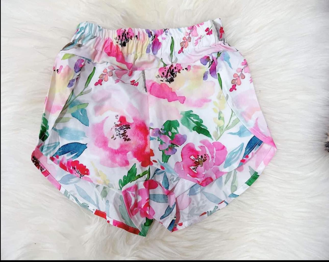 Preorder SS0377 Ink painting flower leaf shorts