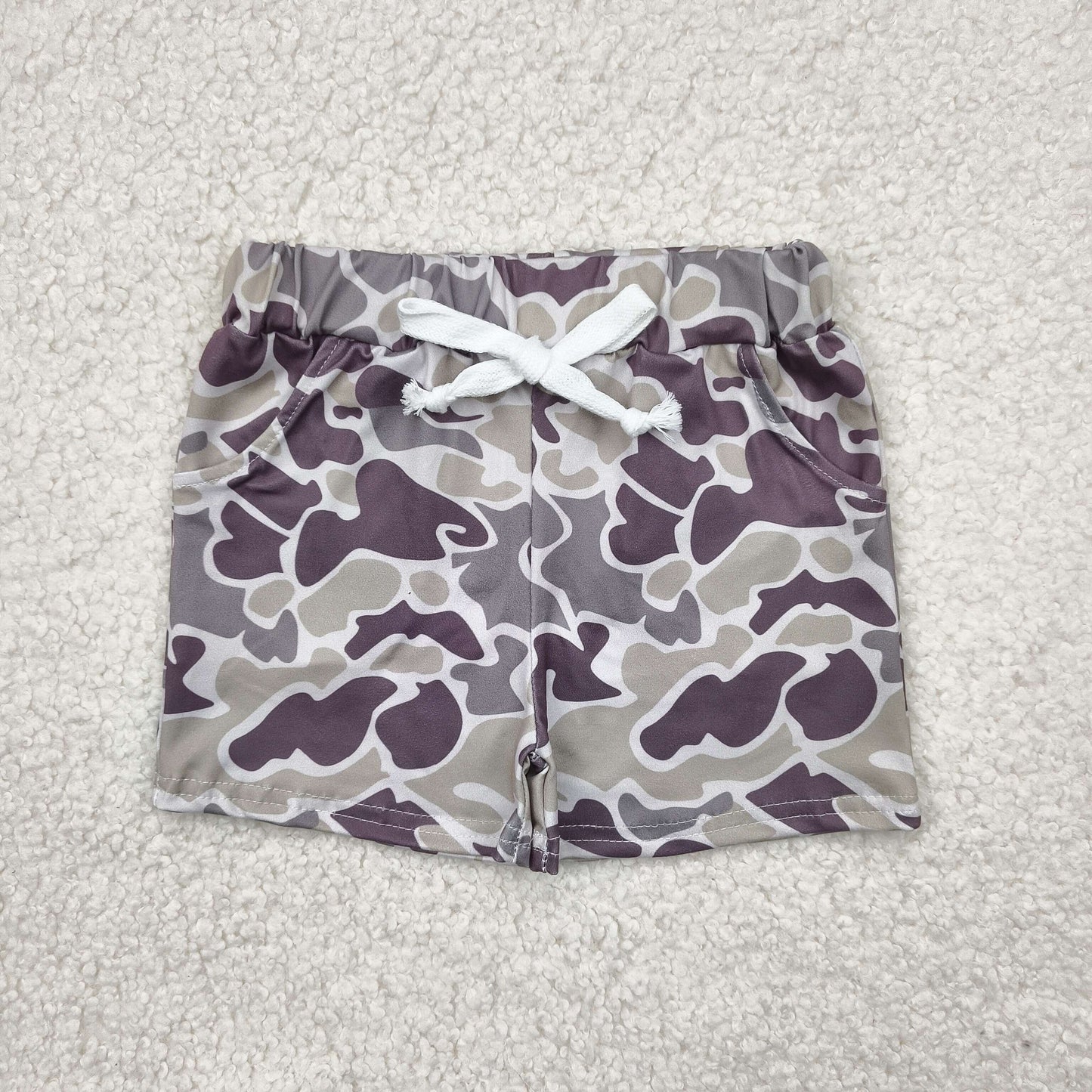 SS0454 Grey green brown camouflage  Shorts  boutique boys outfit 202504  RTS