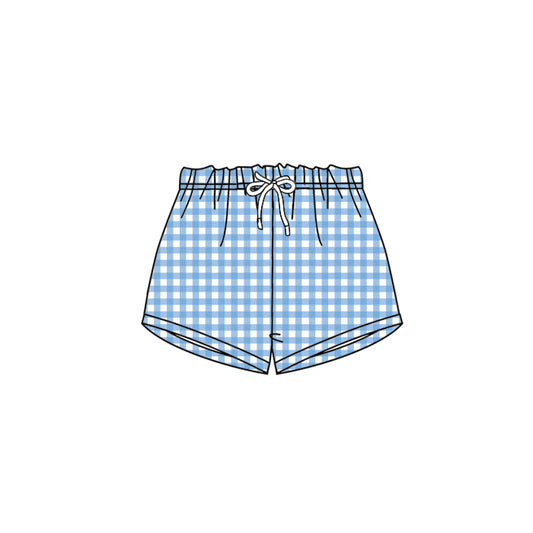 Preorder SS0457 Blue Plaid  Shorts  boutique girls outfit RTS 202502