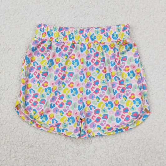 SS0475 Colored Leopard Shorts Girls boutique outfit 202503 RTS