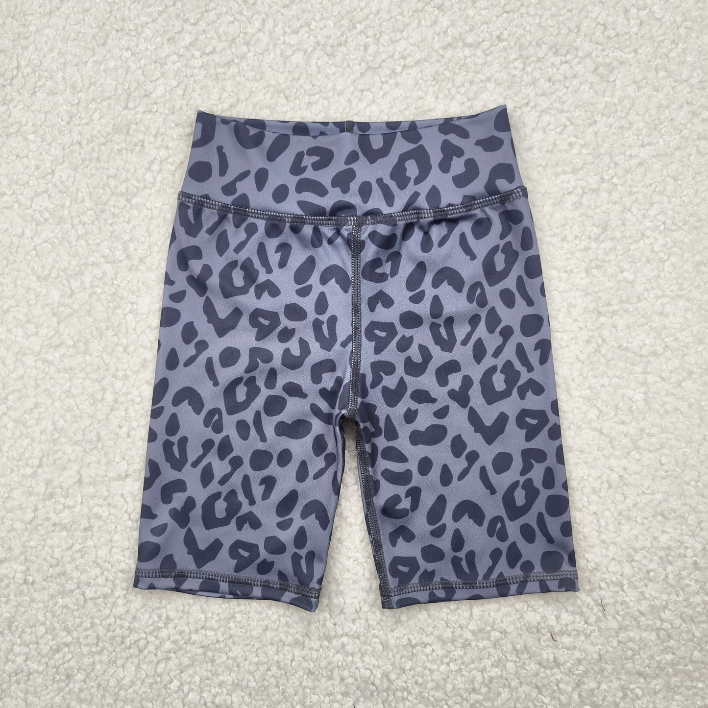 SS0539 Grey Black Leopard Cycling Pants Shorts Girls boutique outfit 202504 RTS