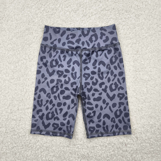 SS0539 Grey Black Leopard Cycling Pants Shorts Girls boutique outfit 202504 RTS