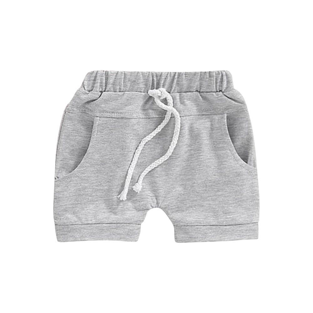 preorder SS0569 Pure Light Grey Pocket Shorts Boys Boutique Outfits 202503
