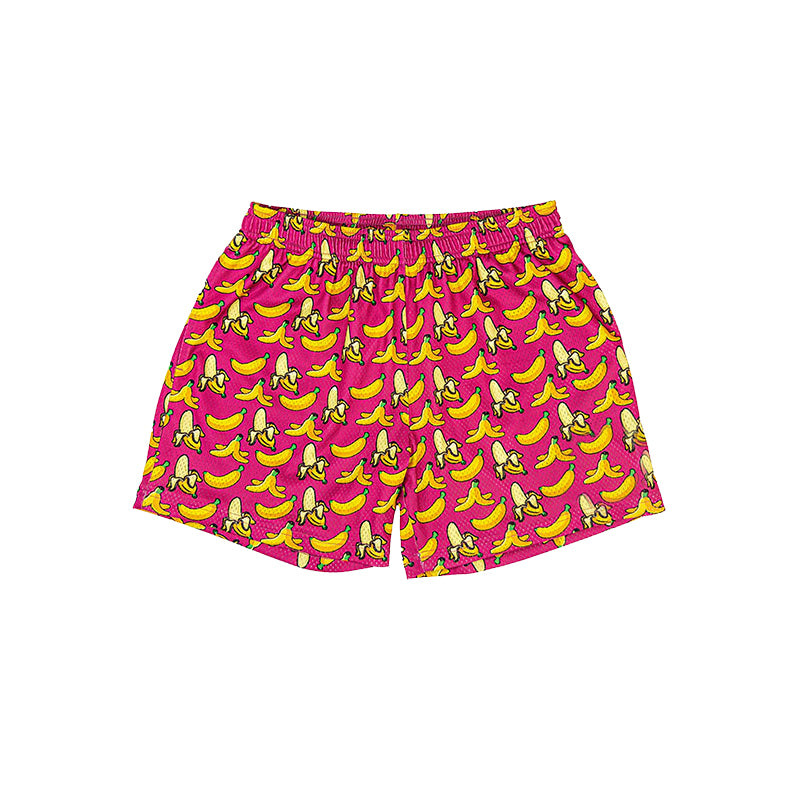 preorder SS0633 Boys Boutique  Banana Pattern Red Shorts 202507
