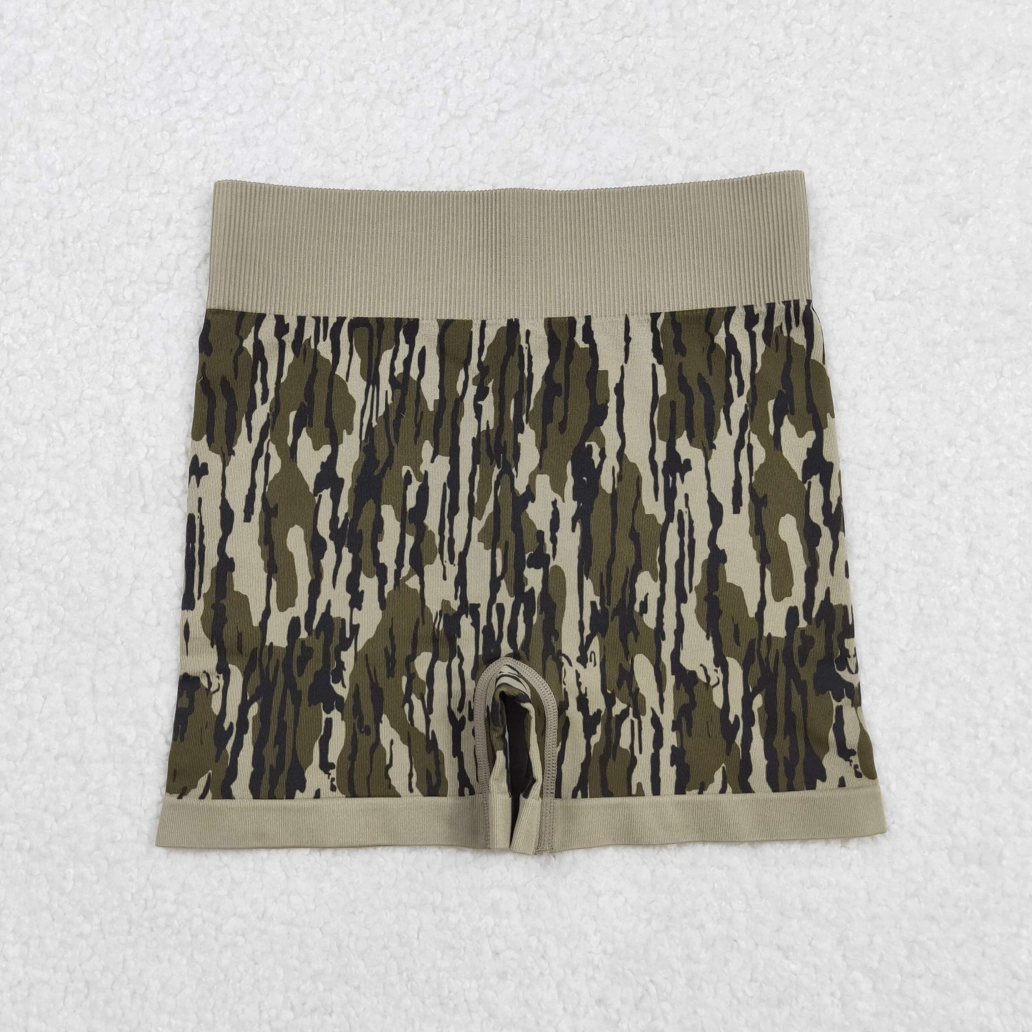 Free Shipping Over 2 KG SS0642 Adult Female Army Green Camo Shorts High Quality