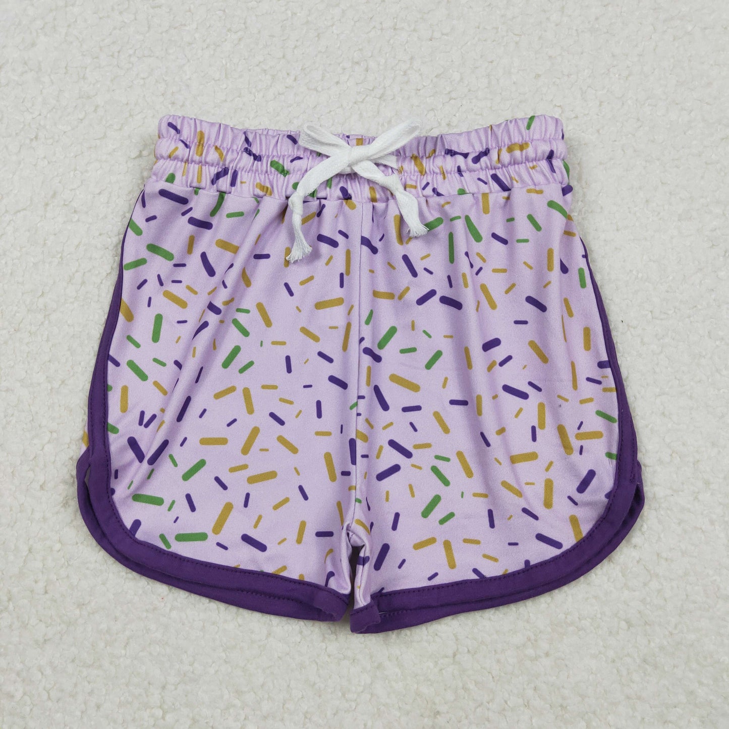 SS0656 Ice Cream Drip Light Purple Girls Shorts 202510 RTS
