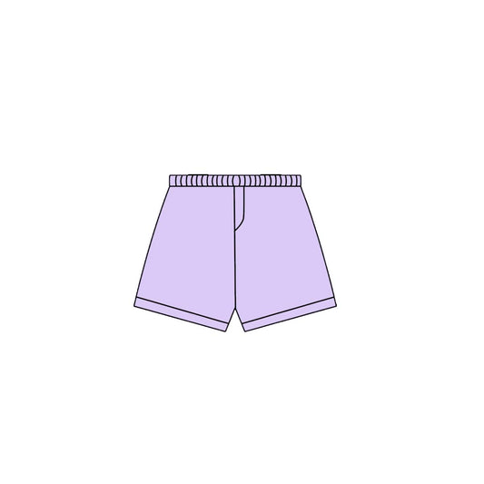 MOQ 8 preorder SS0665 Solid Light Purple Girls Yoga Shorts 202510