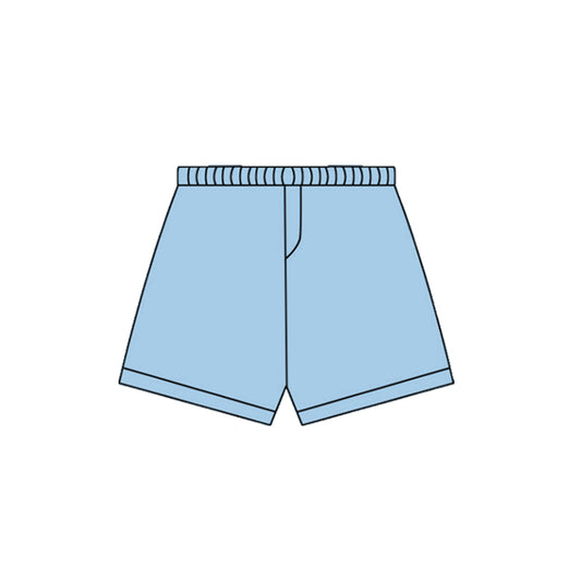 MOQ 8 preorder SS0668 Solid Blue Girls Yoga Shorts 202510