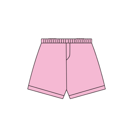 MOQ 8 preorder SS0672 Solid Pink Girls Yoga Shorts 202510