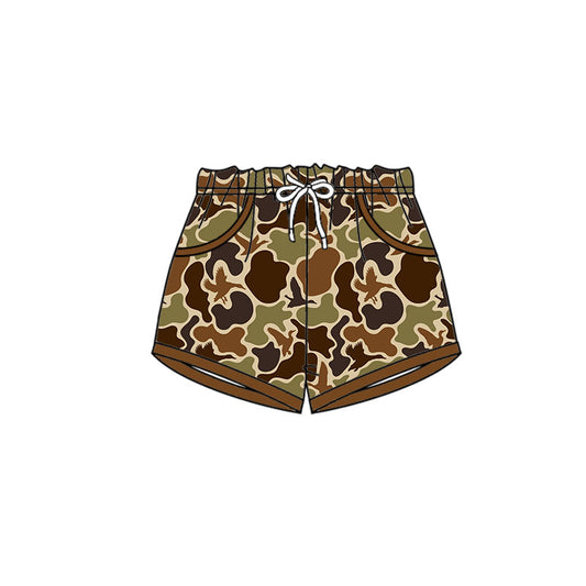 MOQ 8 preorder SS0673 Deer Duck Hunting Camouflage Girls Shorts 202510