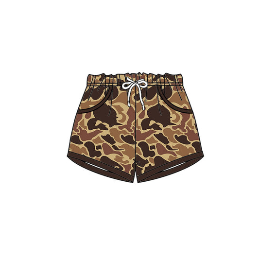 MOQ 8 preorder SS0676 Brown Camouflage Boys Shorts 202510