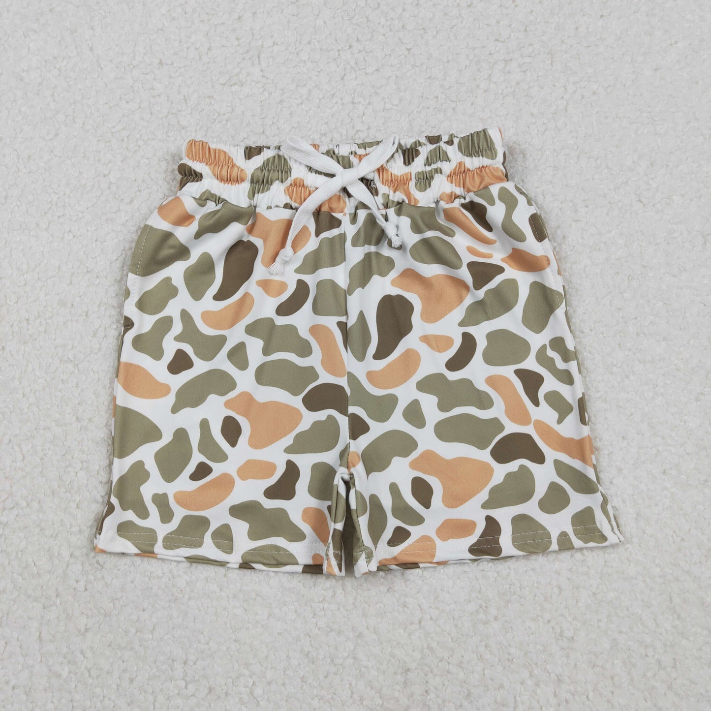 SS0698 Boys Orange Green Camouflage Shorts 202511 RTS