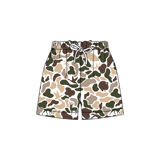 MOQ 5 Preorder SS0699 Boys Deer Duck Hunting Camouflage Shorts 202510