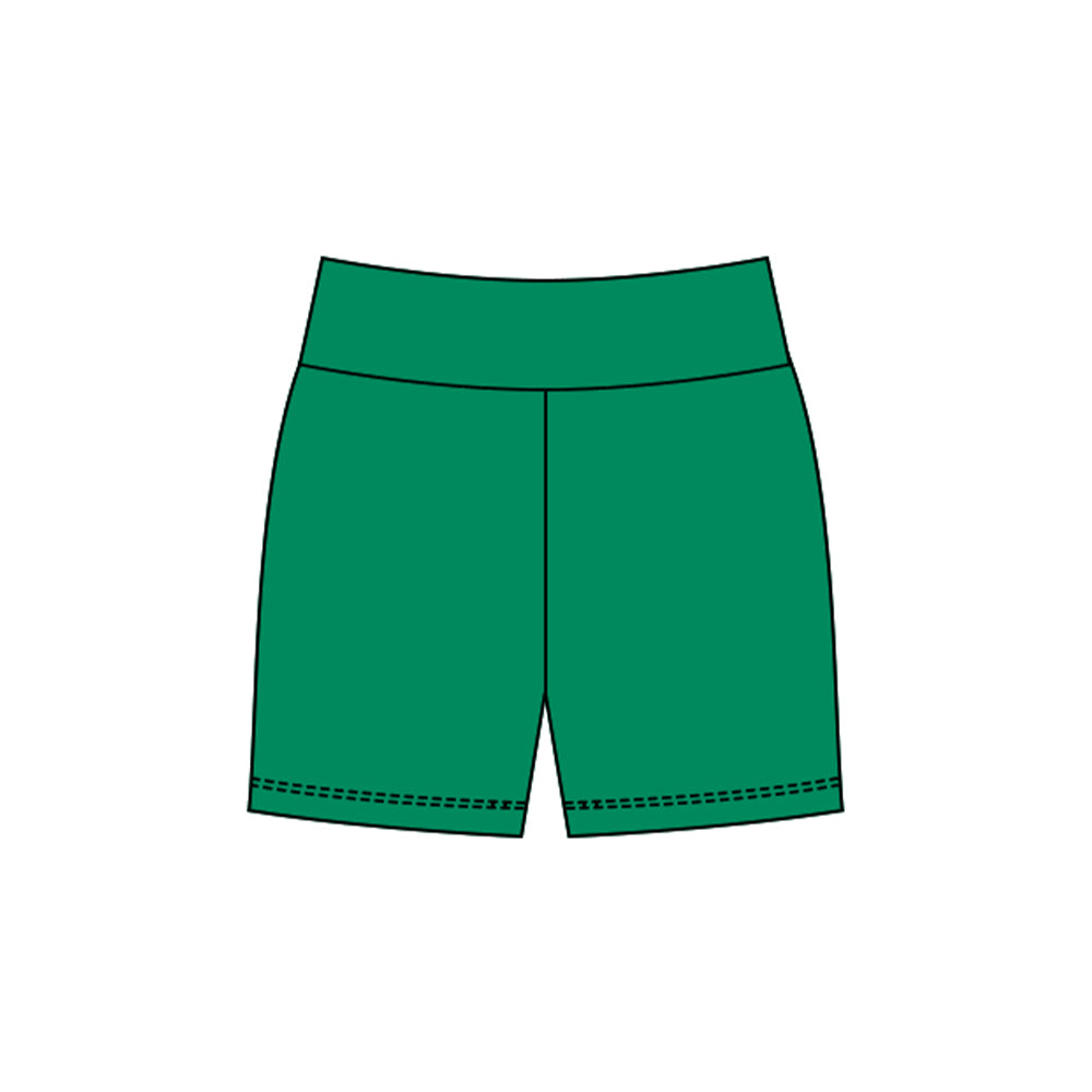 MOQ 5 preorder SS0725 Solid Green Girls Yoga Shorts 202510