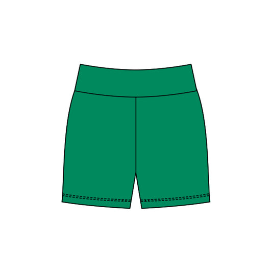 MOQ 5 preorder SS0725 Solid Green Girls Yoga Shorts 202510