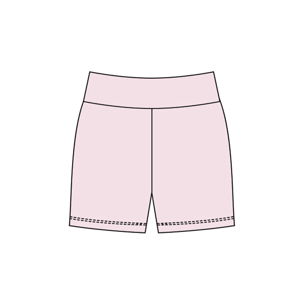 MOQ 5 preorder SS0726 Solid Light Pink Girls Yoga Shorts 202510