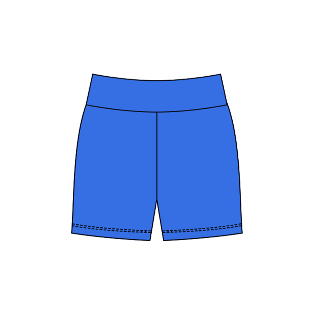 MOQ 5 preorder SS0729 Solid Blue Girls Yoga Shorts 202510