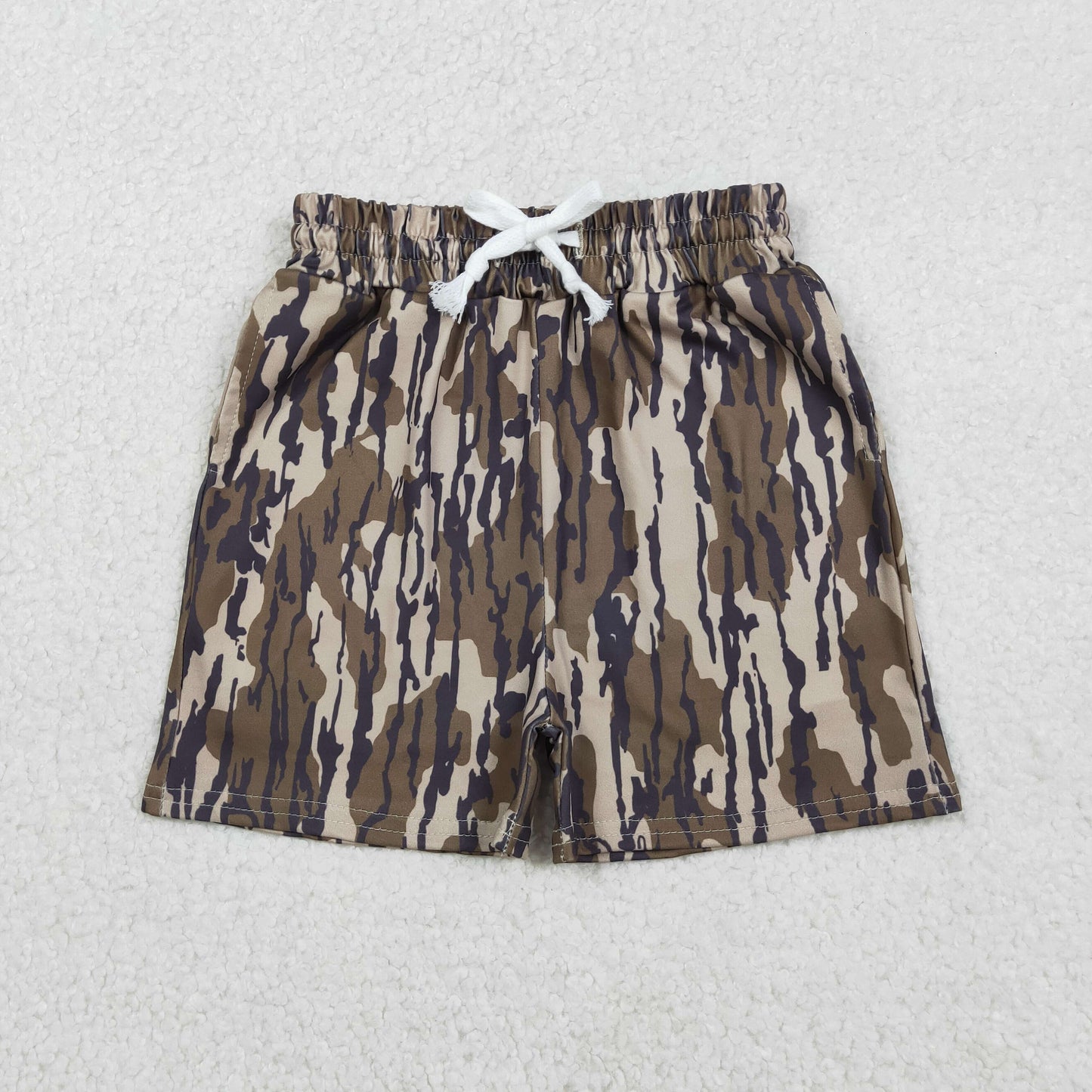 SS0731 Army Green Camouflage Drawstring Boys Shorts 202511 RTS
