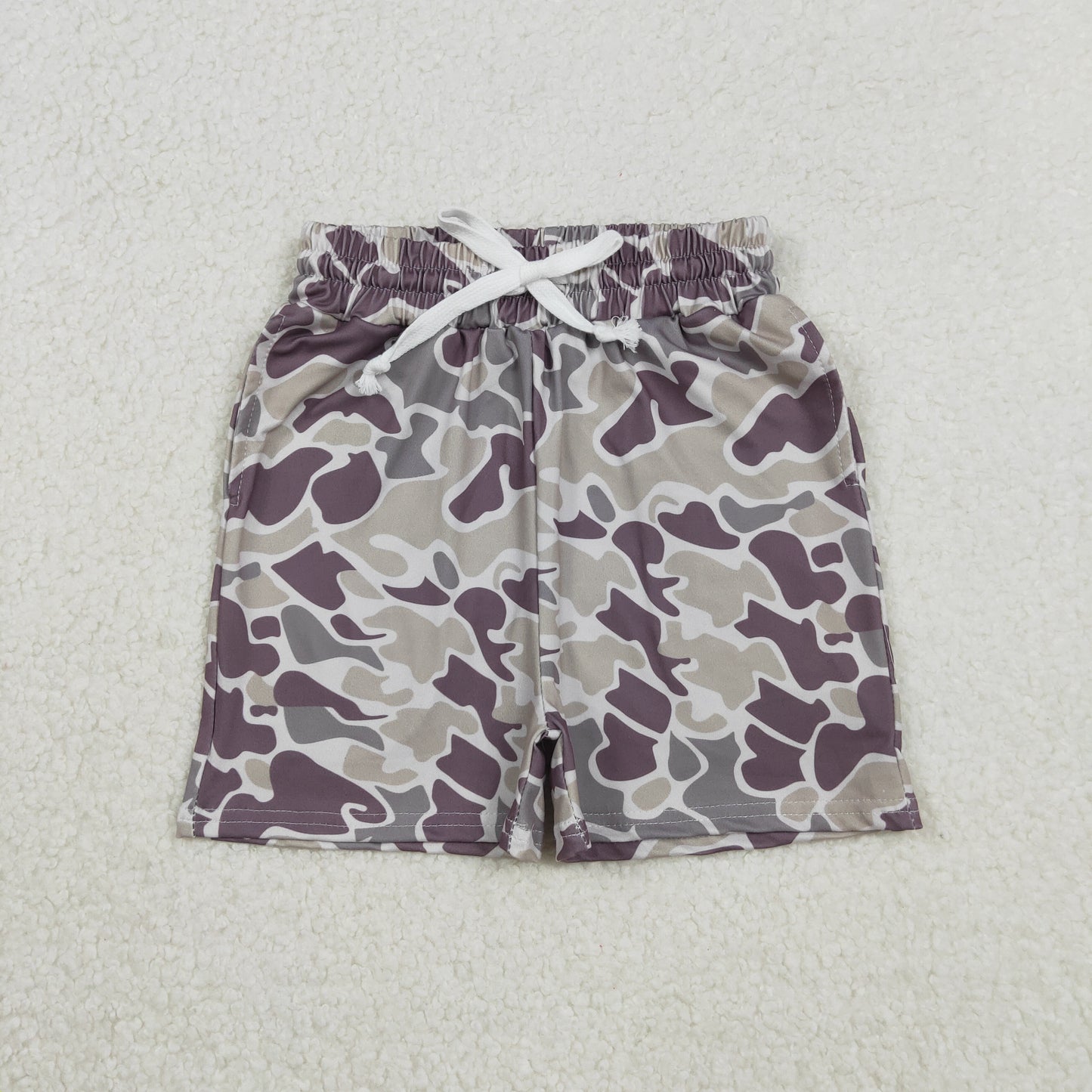 SS0733 Gray Green Brown Camouflage Drawstring Boys Shorts 202511 RTS