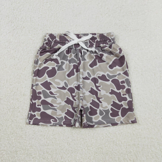 SS0733 Gray Green Brown Camouflage Drawstring Boys Shorts 202511 RTS