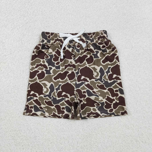 SS0735 Brown Camouflage Drawstring Boys Shorts 202511 RTS