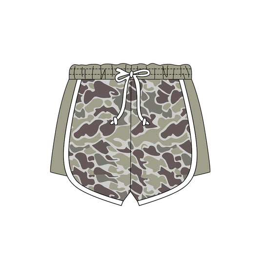 MOQ 5 preorder SS0738 Gray Brown Camouflage Drawstring Girls Shorts 202511