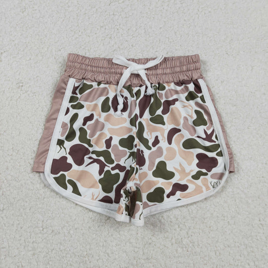SS0743 Deer Hunting Beige Brown Camouflage Drawstring Girls Shorts 202512 RTS