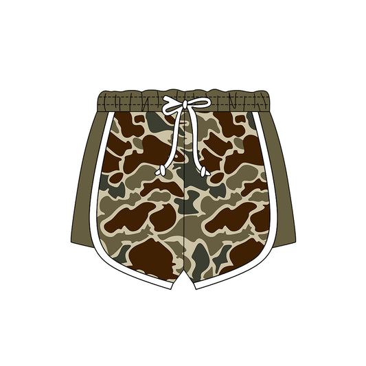MOQ 5 preorder SS0745 Army Green Brown Camouflage Drawstring Girls Shorts 202511