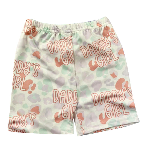 MOQ 5 PCS preorder SS0749 DADDY'S GIRL Light Camouflage Cycling Pants Girls Shorts 202511