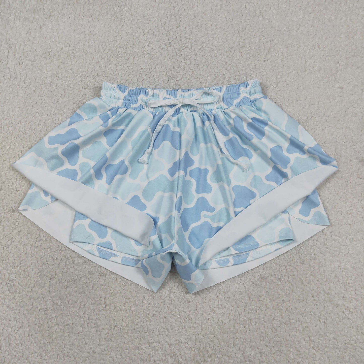 SS0769 Adult Female Blue Camouflage Yoga Shorts 202605 RTS