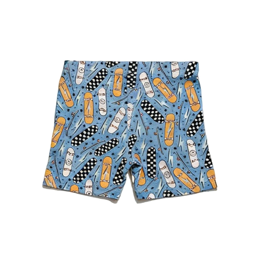 MOQ 5 PCS preorder SS0787 Skateboard Pattern Blue Boys Shorts 202601