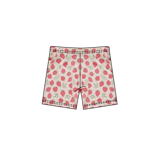 MOQ 5 PCS preorder SS0789 Strawberry Pattern Pink Girls Shorts 202601