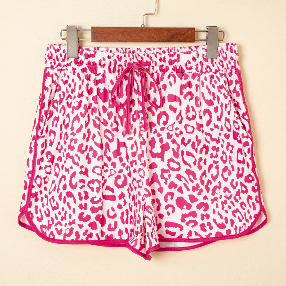 MOQ 5 PCS SS0800 Preorder Adult Female Rose Red Leopard Shorts 202601