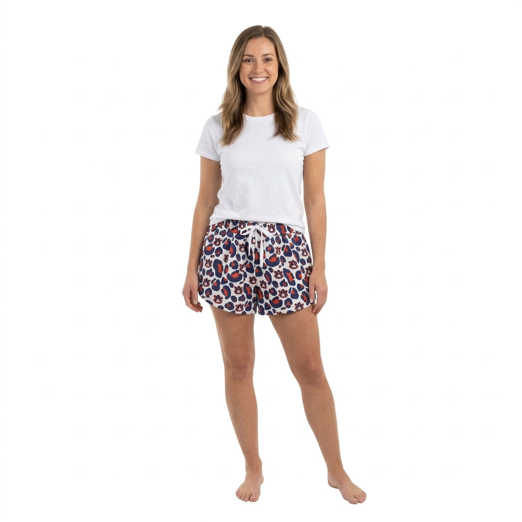 SS0809 University Team Leopard Yoga Adult Women Shorts