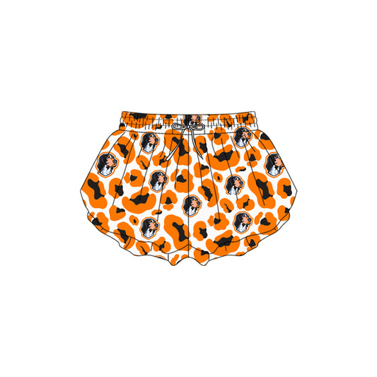 MOQ 5 PCS preorder SS0816 GO TEAM Puppy Orange Black Leopard White Girls Yoga Shorts 202601