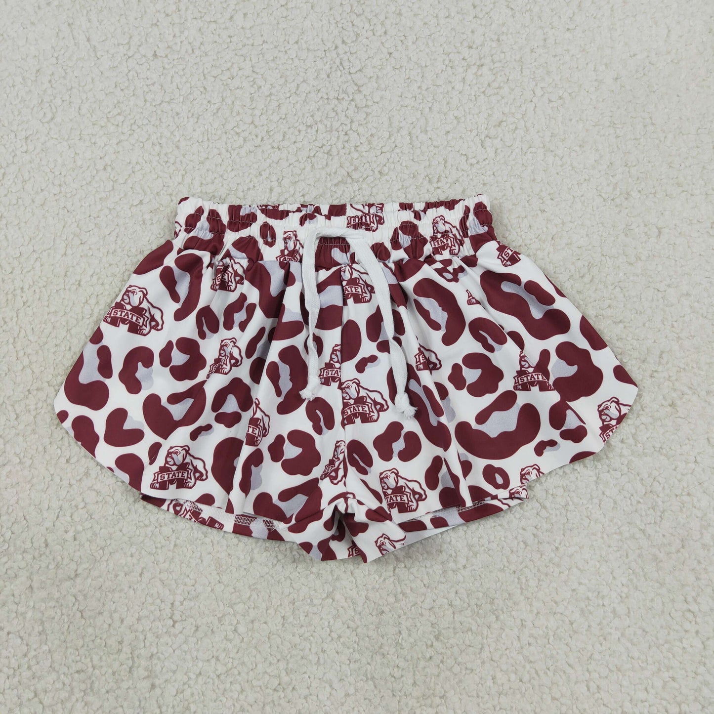 SS0820 University Team Leopard STATE Yoga Girl's Shorts