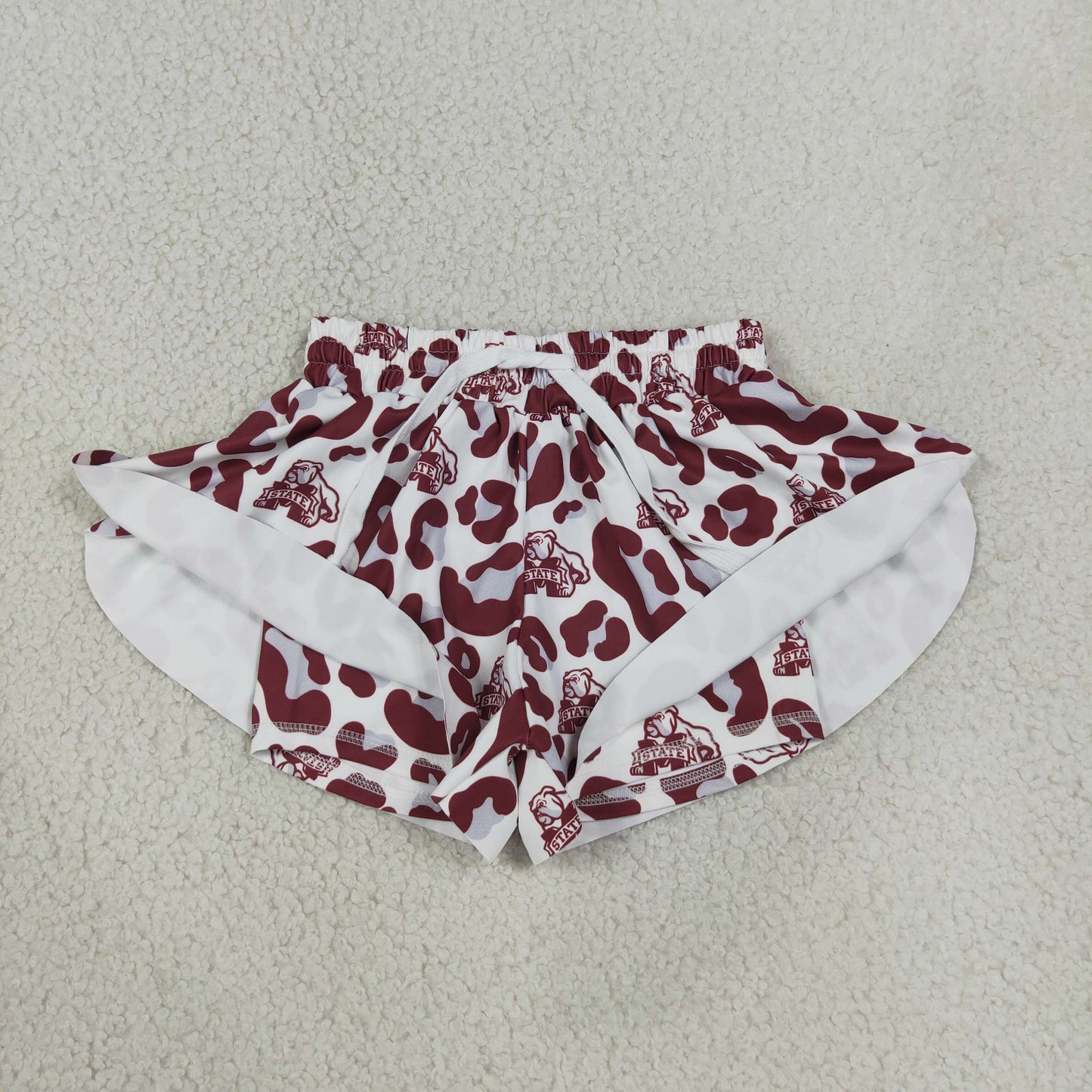 SS0820 University Team Leopard STATE Yoga Girl's Shorts