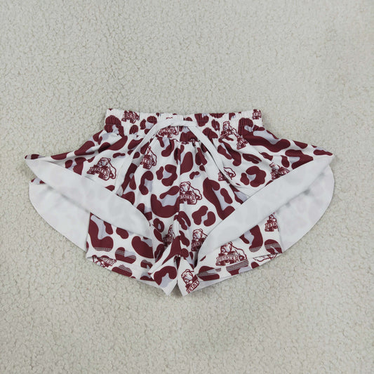 SS0820 University Team Leopard STATE Yoga Girl's Shorts