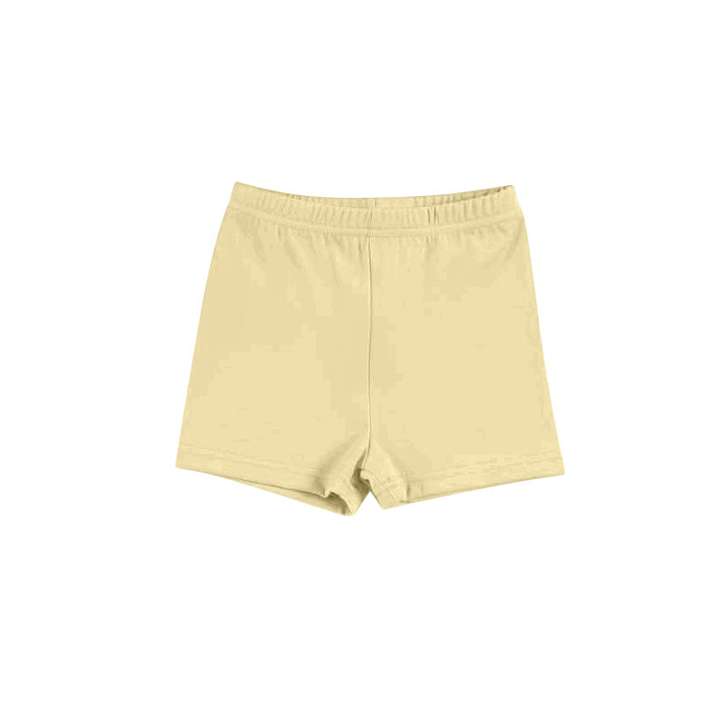 MOQ 5 PCS preorder SS0829 Light Yellow Girls Yoga Shorts 202601