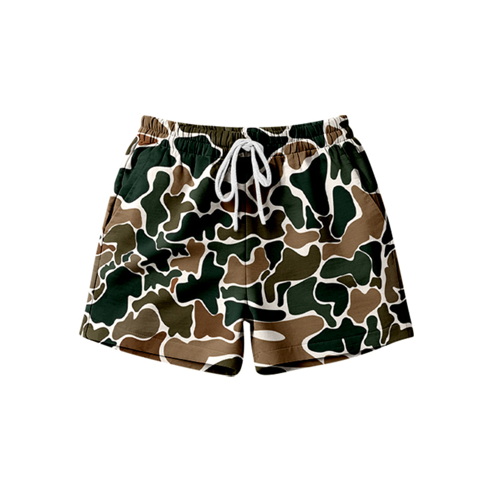 MOQ 5 PCS SS0844 Preorder Adult Female Brown Green Camouflage Shorts 202601
